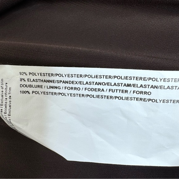 Joseph Ribkoff Square Neck Sleeveless Tunic Side Slits Mocha Brown US 12 - Picture 7 of 8